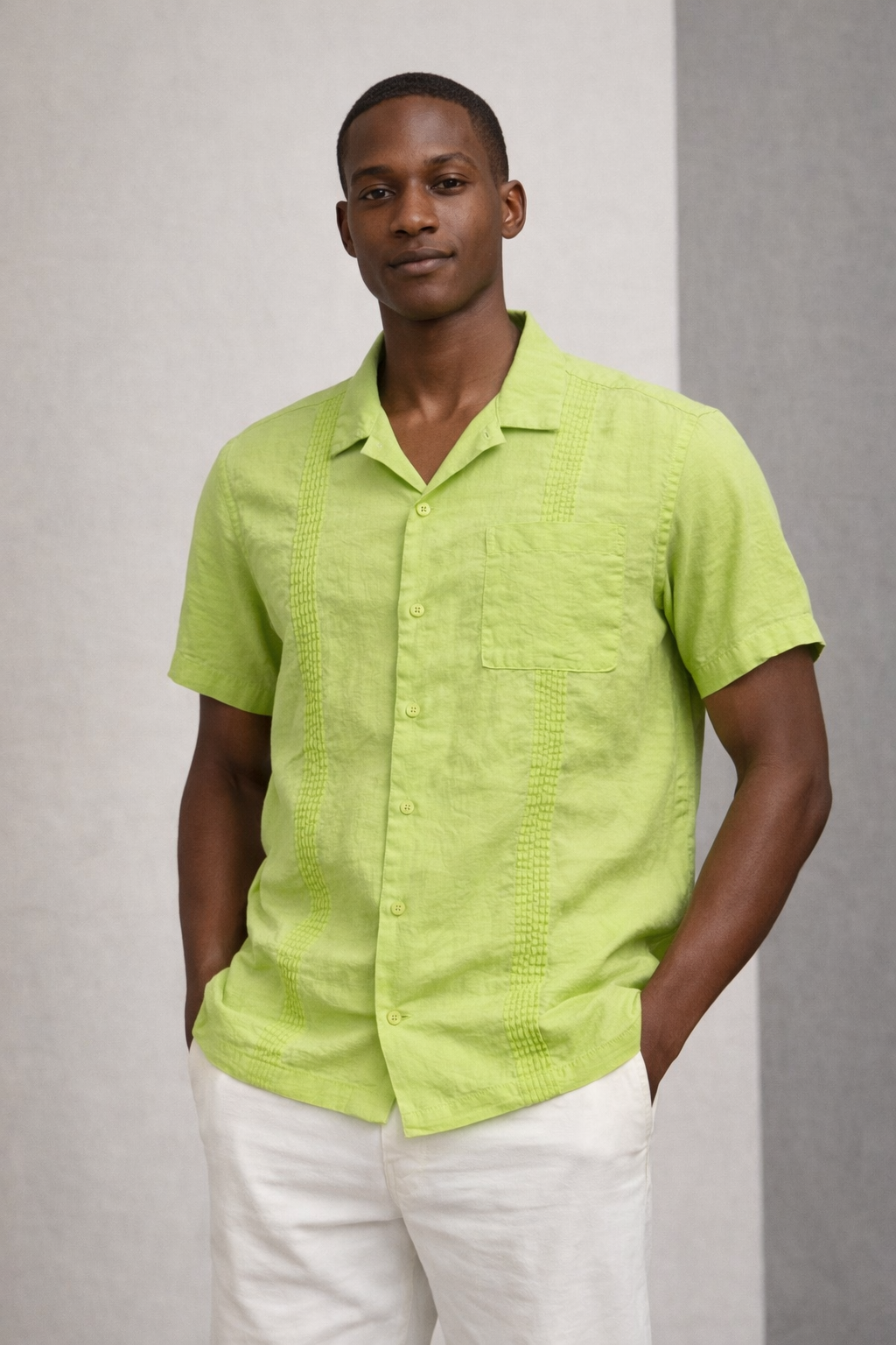 Men's Cyprus Short Sleeve Linen Shirt