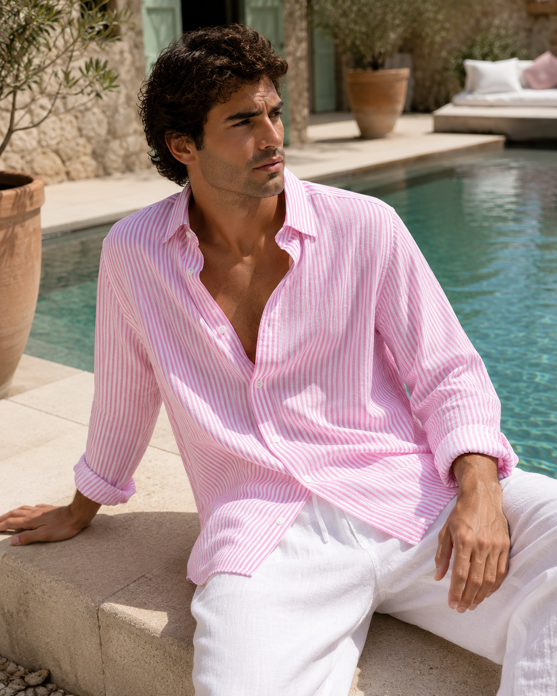 Men's Palmer Organic Cotton Seersucker Shirt