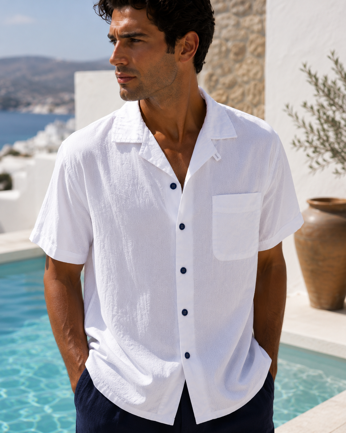 Men's Short Sleeve Cove Linen Shirt