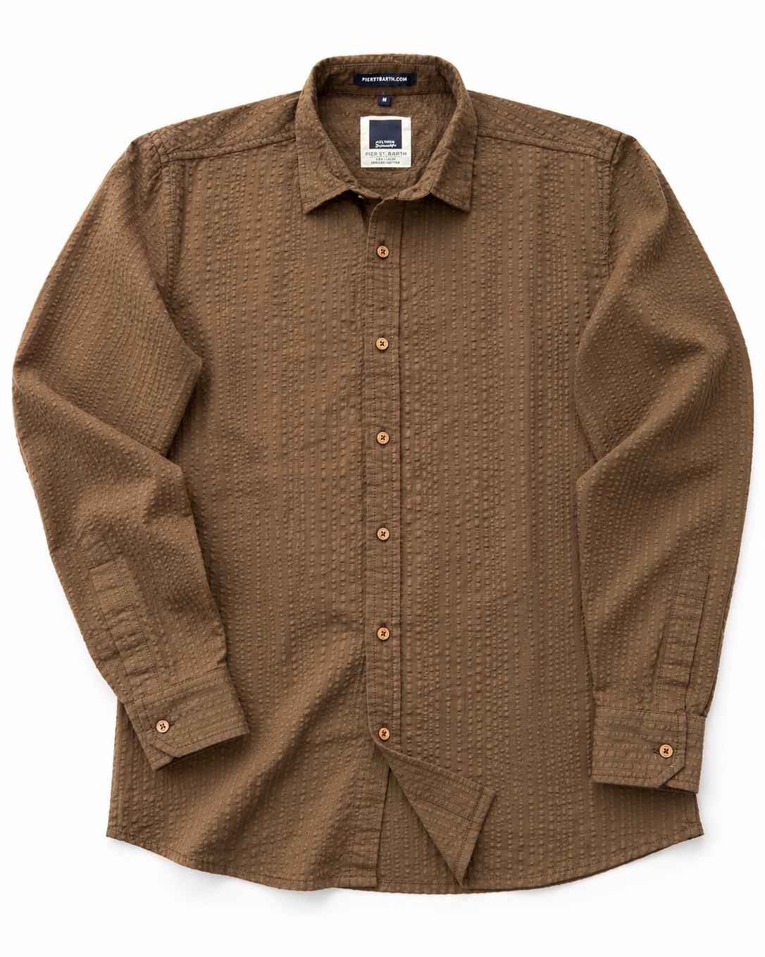 Men's Palmer Solid Cotton Seersucker Shirt