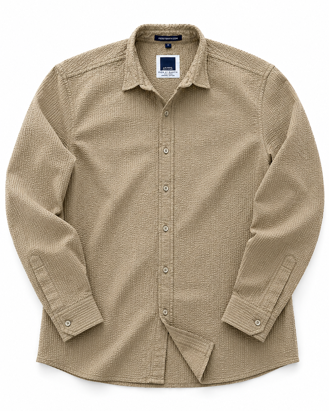 Men's Palmer Solid Cotton Seersucker Shirt