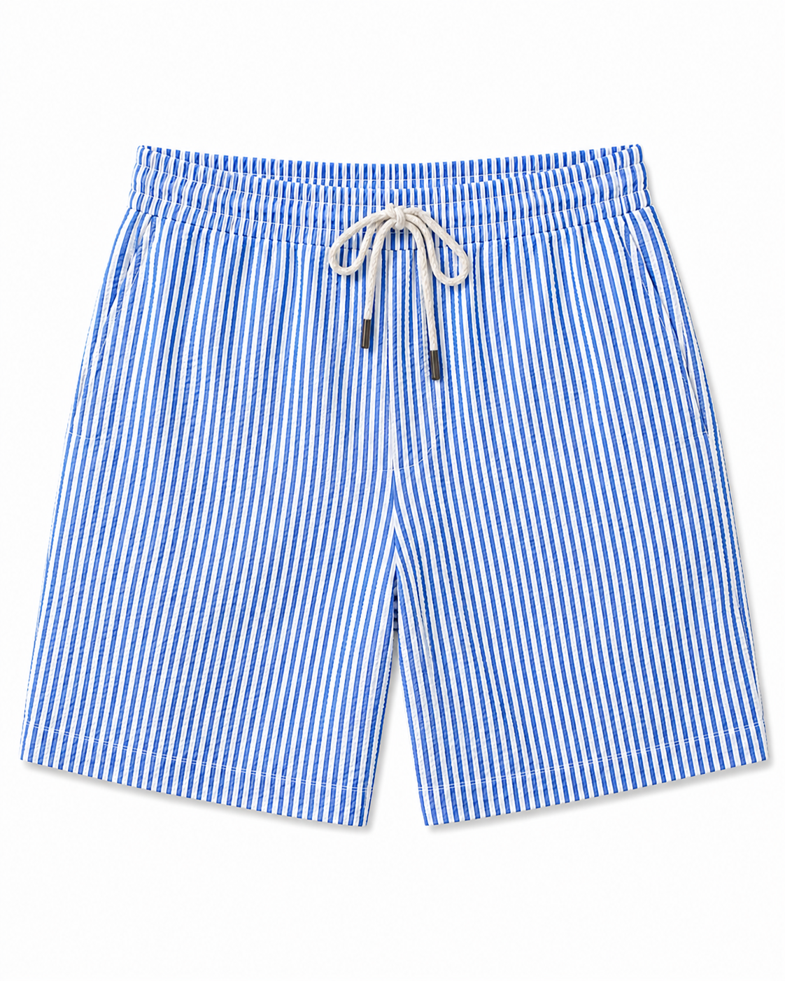 Men’s Bahamas Seersucker Cotton Shorts - Knee-Length