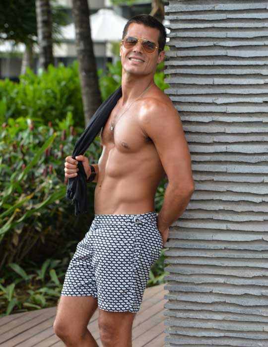 Hamptons Tailored Swim Shorts - Mini Diamond