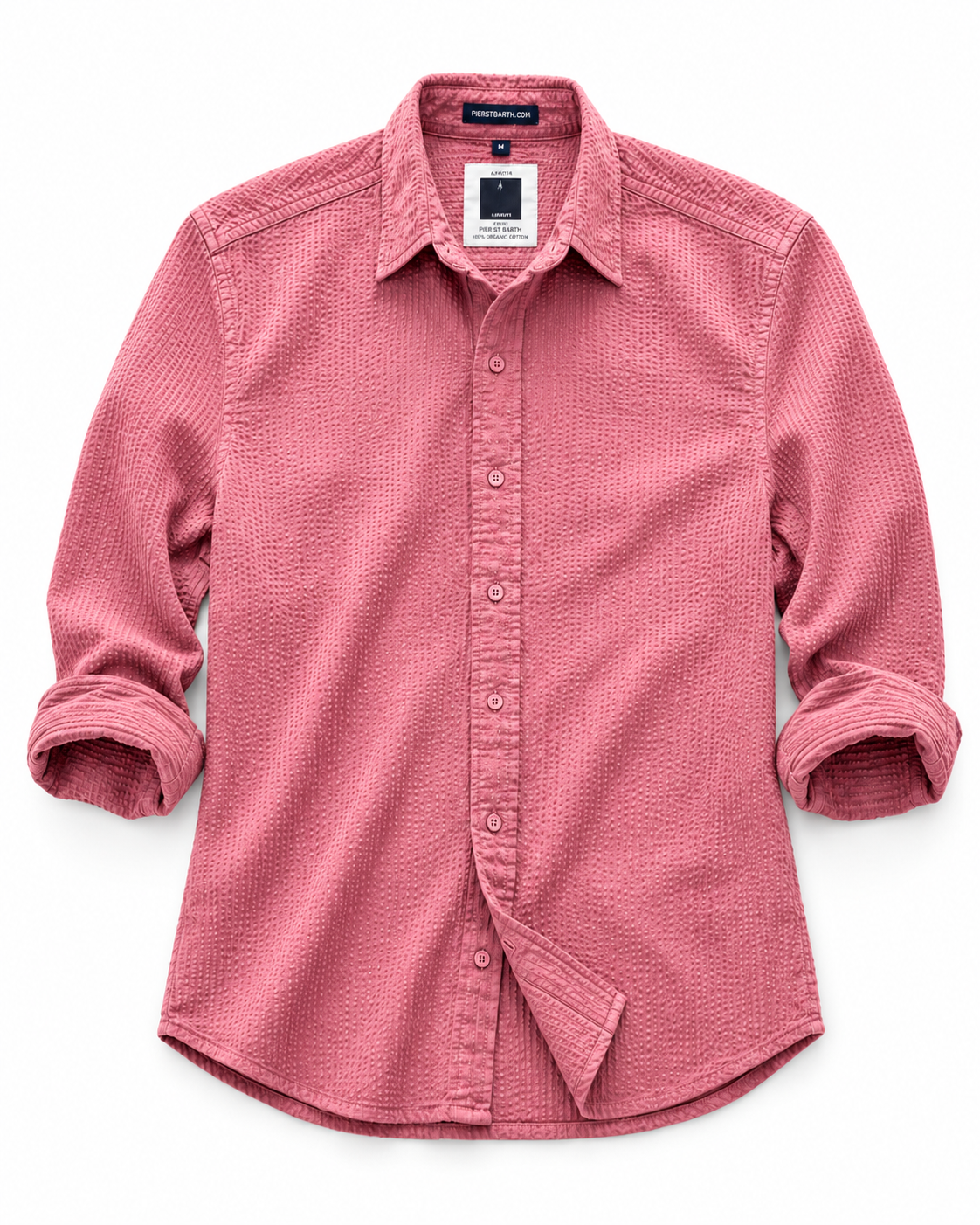 Men's Palmer Solid Cotton Seersucker Shirt