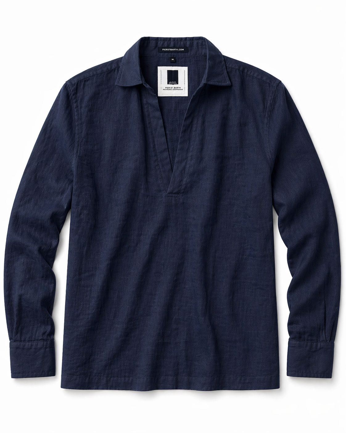 Men's Mariner V Placket Pull On Linen Shirt